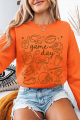 UL180P-E3081 Football Doodles Graphic Plus Sweatshirt $25