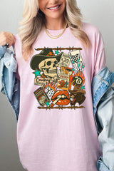 5000-E3096 Vintage Western Collage Graphic Heavy Cotton Tee $9