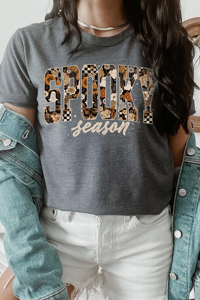 US3001-E3105 Spooky Season Halloween Graphic Tee $12.5