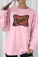 UL240-E3144 Itu2019s pumpkin time Graphic Long Sleeve Tee $13.75