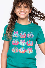 US3001Y-E3137Z Coquette Pumpkin Kids Graphic Tee $11