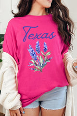 5000-E3060 Texas Bluebonnet Graphic Heavy Cotton Tee $9