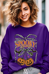 UL180-E3085 Pumpkin Cherries Graphic Sweatshirt $20