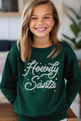 UL180B-E3199Z Howdy Santa Kids Graphic Sweatshirt $20