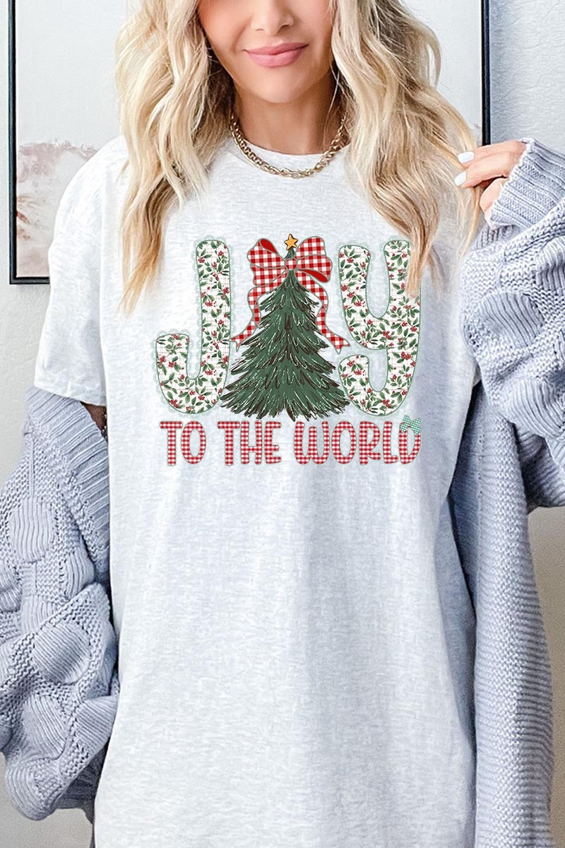 5000P-E3213 Joy to the World Graphic Plus Heavy Cotton Tee $12.75