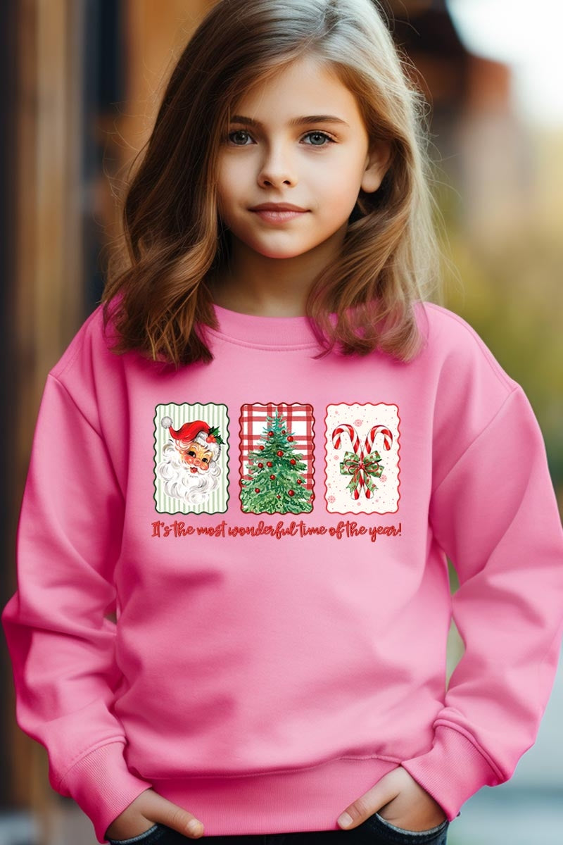 UL180B-E3201Z Most Wonderful Time Kids Graphic Sweatshirt $20