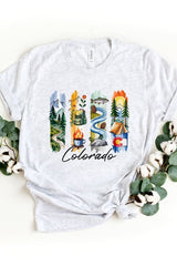 US3001P-E3061CO Colorado State Brushstroke Graphic Plus Tee $16