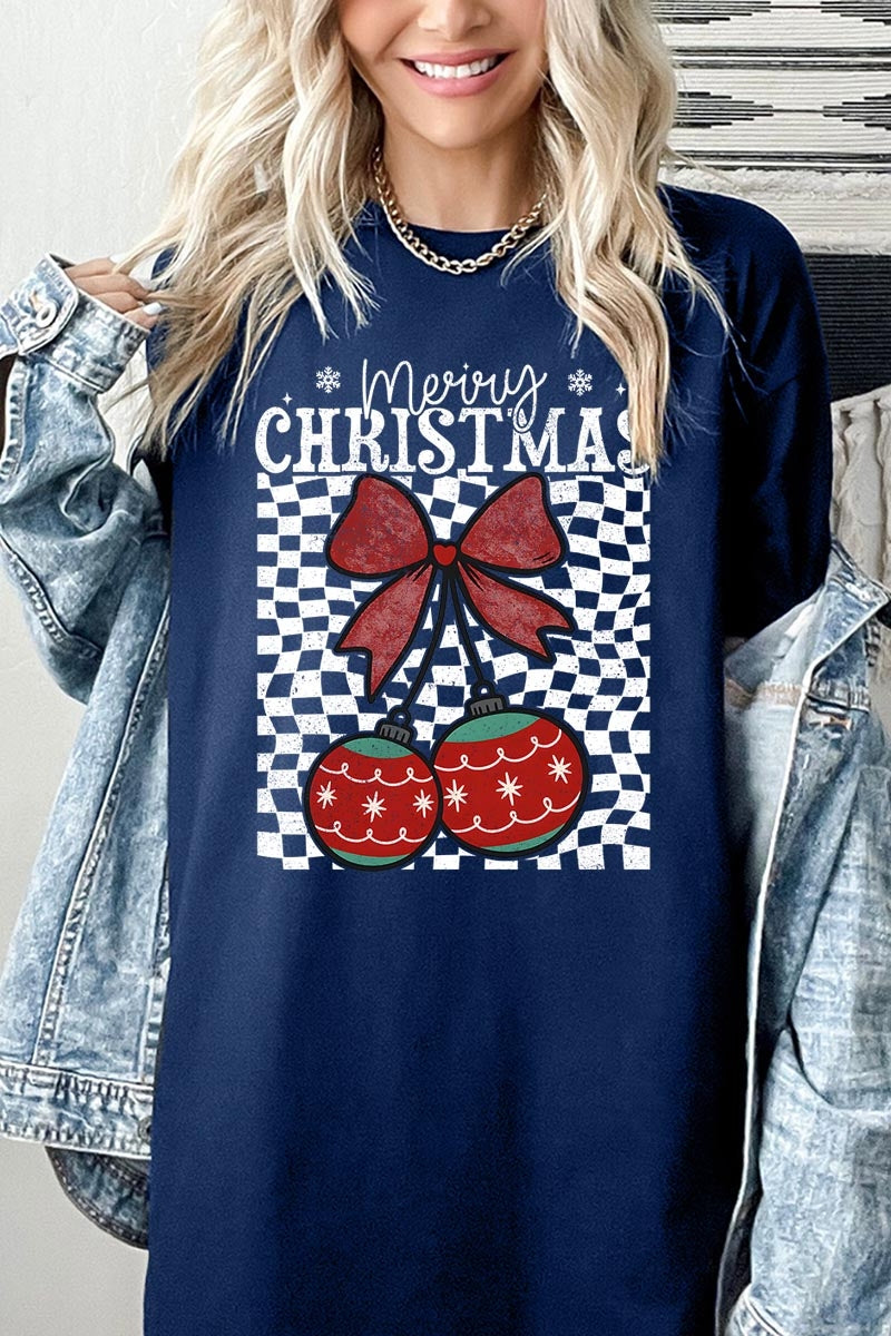 5000P-E3196 Cherry Ornament Christmas Graphic Plus Heavy Cotton Tee $12.75
