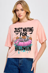 CTS-E3138 Just Waiting For Halloween Relaxed Crop Top $11