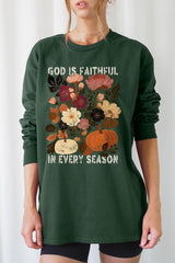 UL240-E3171 Faithful In Every Season Graphic Long Sleeve Tee $13.75