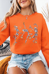 UL180-E3123 Halloween Skeleton Graphic Sweatshirt $20