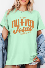 5000P-E3143 Are You Fall O Ween Jesus Plus Heavy Cotton Tee $12.75