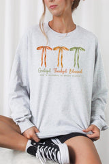 UL240P-E3111 Grateful Thankful Blessed Plus Long Sleeve Tee $17