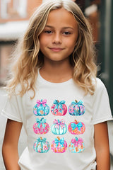 US3001Y-E3137Z Coquette Pumpkin Kids Graphic Tee $11