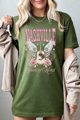 US3001-E3157 Nashville Rose Graphic Tee $12.5