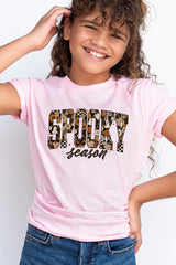 US3001Y-E3105Z Spooky Season Halloween Kids Graphic Tee $11