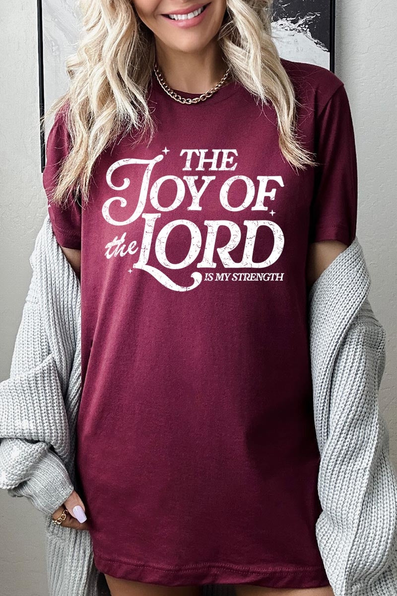 US3001P-E3179 Joy of the Lord Graphic Plus Tee $16