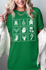5000-E3215 Christmas Icons Graphic Heavy Cotton Tee $9
