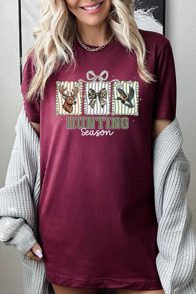 US3001-E3192 Deer & Duck Hunting Season Graphic Tee $12.5