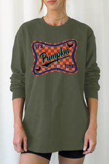 UL240-E3144 Itu2019s pumpkin time Graphic Long Sleeve Tee $13.75
