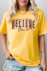 5000P-E3167 Believe Fall Christian Graphic Plus Heavy Cotton Tee $12.75