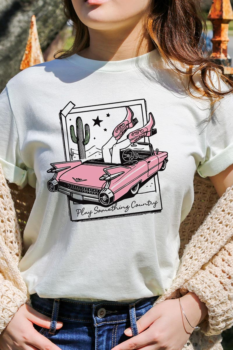 US3001P-E3098 Play Something Country Graphic Plus Tee $16