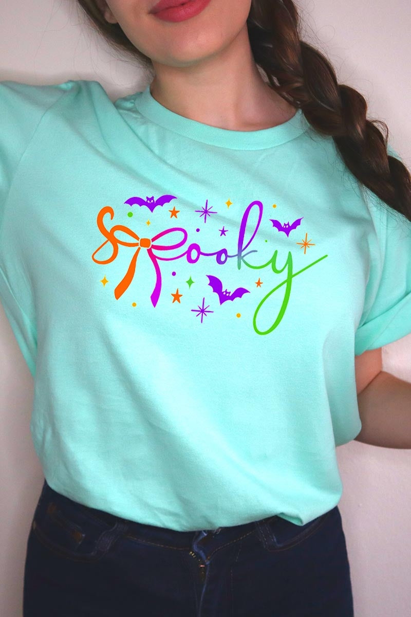 US3001P-E3109 Spooky Halloween Graphic Plus Tee $16