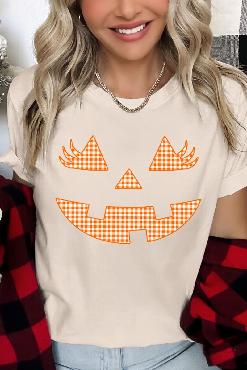 US3001P-E3148 Cute Pumpkin Halloween Graphic Plus Tee $16