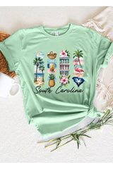 US3001-E3061SC South Carolina State Brushstroke Graphic Tee $12.5