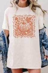 5000P-E3112 Pumpkin Botanical Graphic Plus Heavy Cotton Tee $12.75