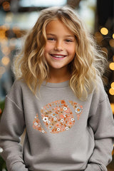 UL180B-E3133Z Floral Football Kids Graphic Sweatshirt $20