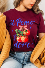 US3001-E3070 Il Pomodoro Tomato Art Graphic Tee $12.5