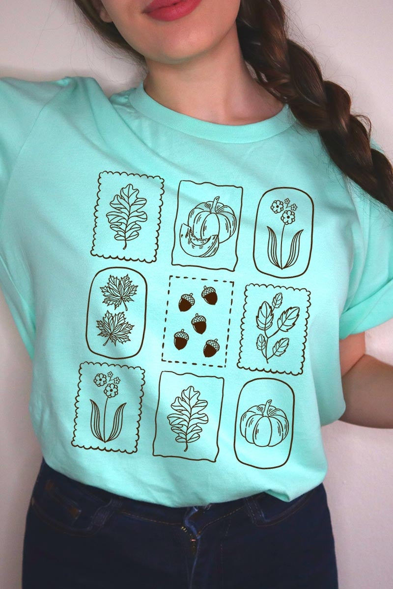 US3001P-E3101 Autumn Graphic Plus Tee $16