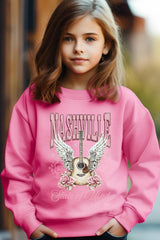 UL180B-E3157Z Nashville Rose Kids Graphic Sweatshirt $20