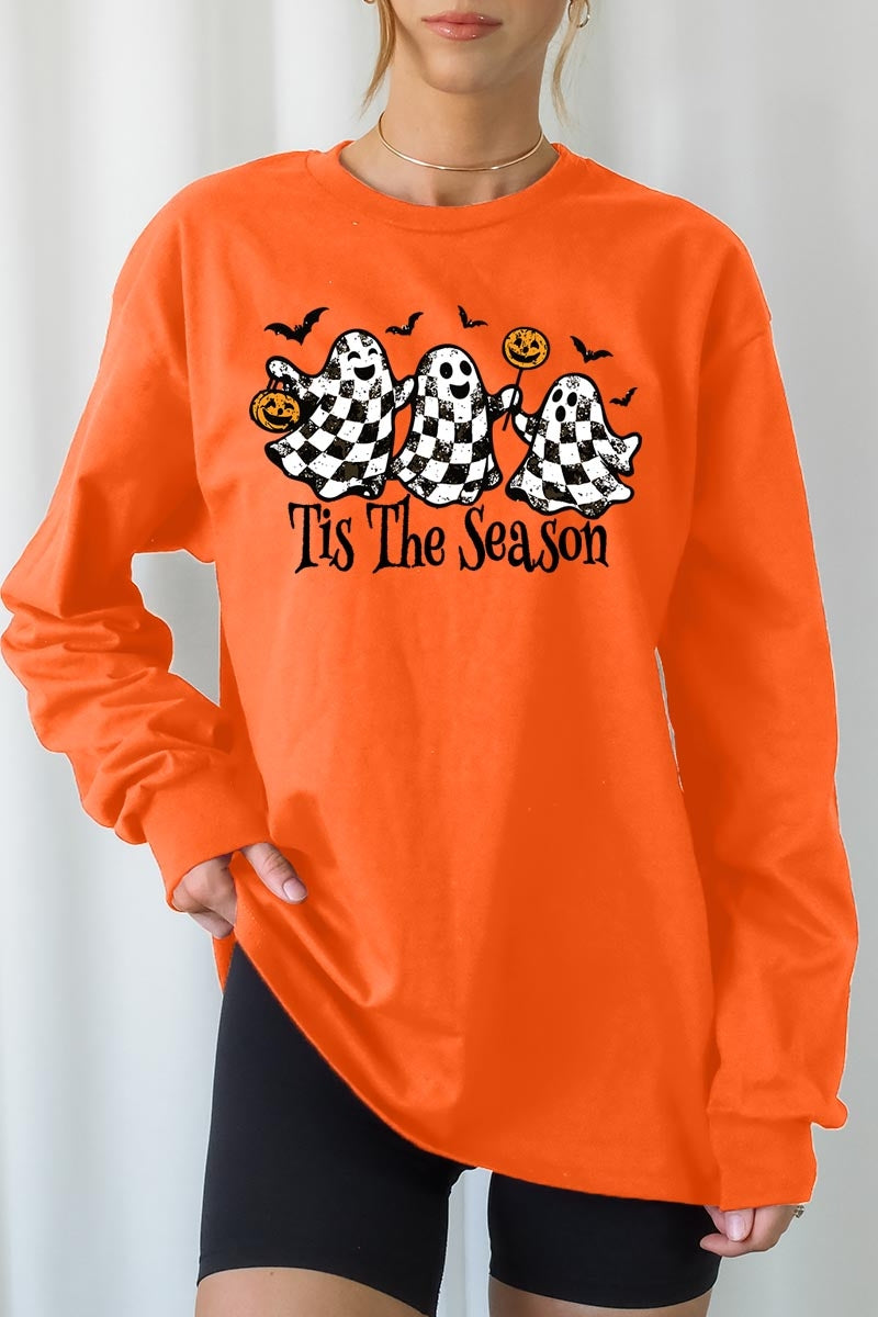UL240P-E3124 Retro Ghosts Graphic Plus Long Sleeve Tee $17