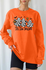 UL240-E3124 Retro Ghosts Graphic Long Sleeve Tee $13.75