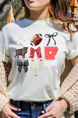 US3001P-E3077 Arkansas Football Graphic Plus Tee $16