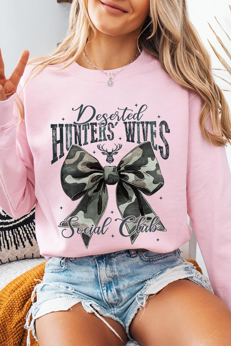 UL180P-E3193 Huntersu2019 Wives Social Club Graphic Plus Sweatshirt $25