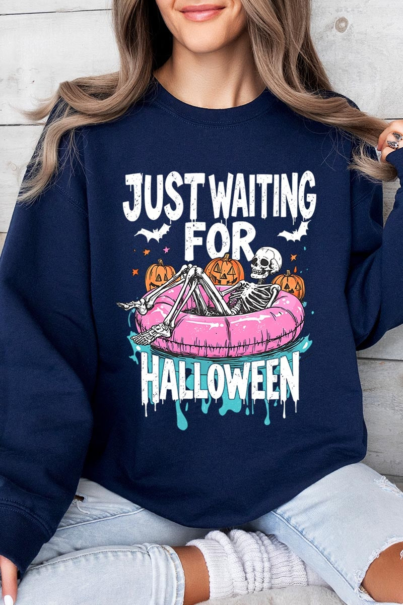 UL180-E3138 Just Waiting For Halloween Graphic Sweatshirt $20