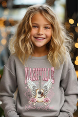 UL180B-E3157Z Nashville Rose Kids Graphic Sweatshirt $20