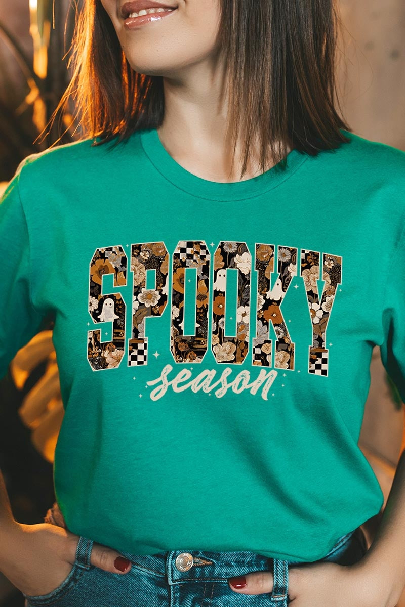 US3001P-E3105 Spooky Season Halloween Graphic Plus Tee $16