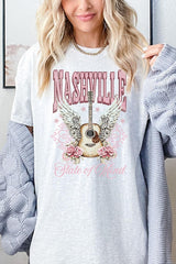 5000P-E3157 Nashville Rose Graphic Plus Heavy Cotton Tee $12.75