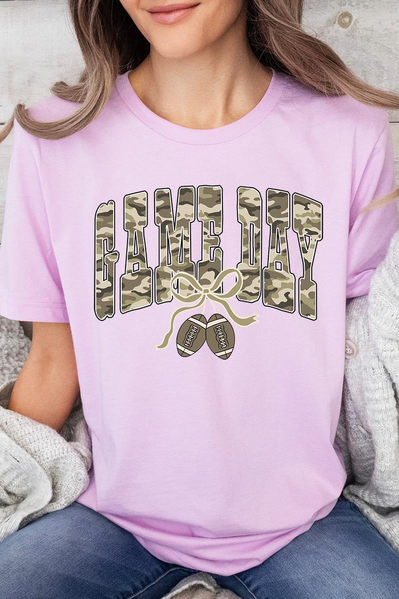 US3001P-E3131 Football Game Day Camo Graphic Plus Tee $16