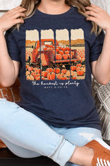 US3001-E3172 Harvest Is Plenty Graphic Tee $12.5