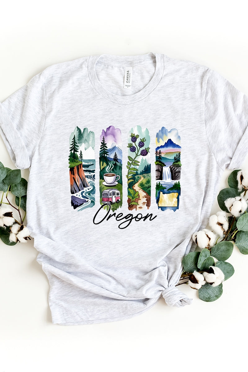 US3001-E3061OR Oregon State Brushstroke Graphic Tee $12.5