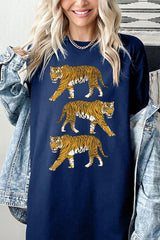 5000-E3104 Retro Tigers Graphic Heavy Cotton Tee $9