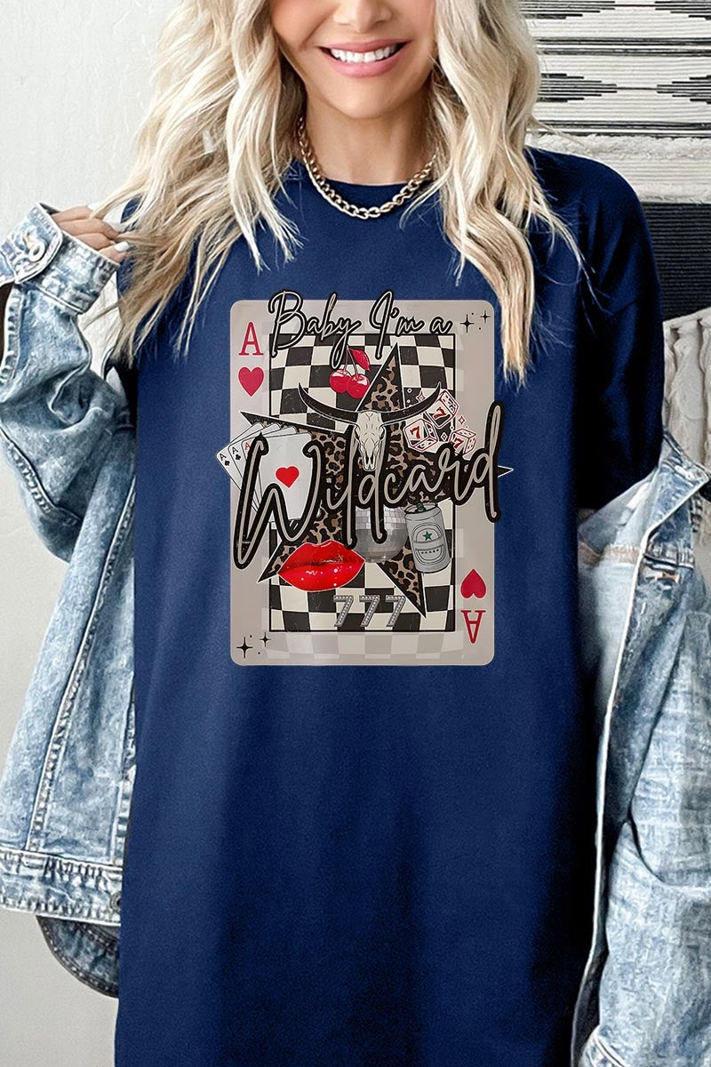 5000P-E3099 Retro Wildcard Graphic Plus Heavy Cotton Tee $12.75