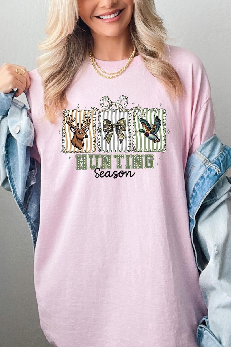 5000P-E3192 Deer & Duck Hunting Season Graphic Plus Heavy Cotton Tee $12.75