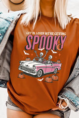 US3001P-E3142 Spooky Skeleton Graphic Plus Tee $16