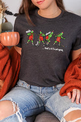 US3001-E3203 Grinch Dance Funny Christmas Graphic Tee $12.5